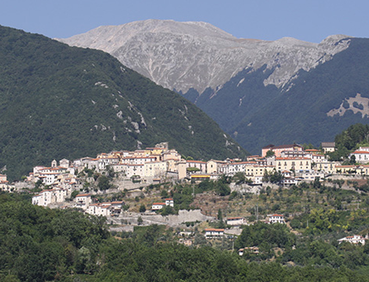 Panoramica su Picinisco nella Valle di Comino