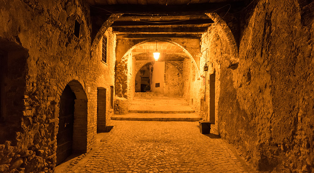 I camminamenti nel centro storico di Casperia