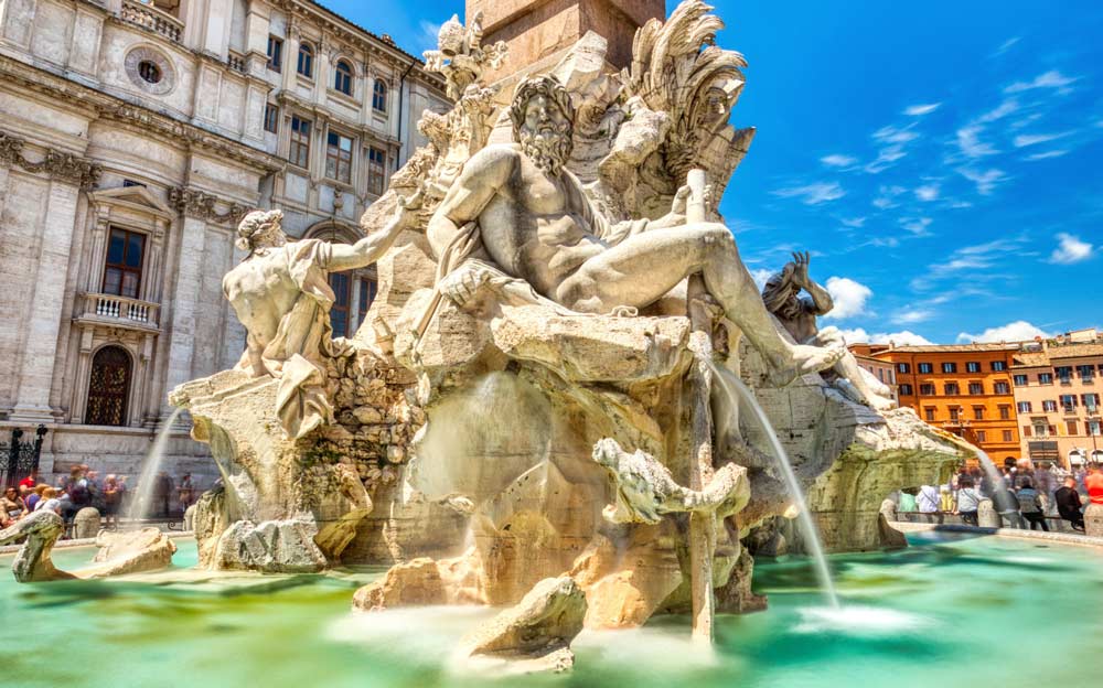 Fontana dei Quattro Fiumi a Piazza Navona