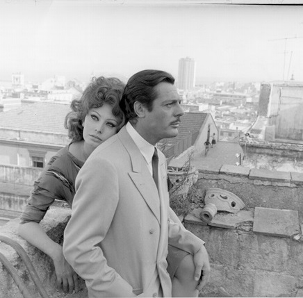 Marcello Mastroianni e Sophia Loren