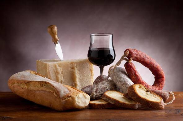 salame cotto e pecorino romano dop