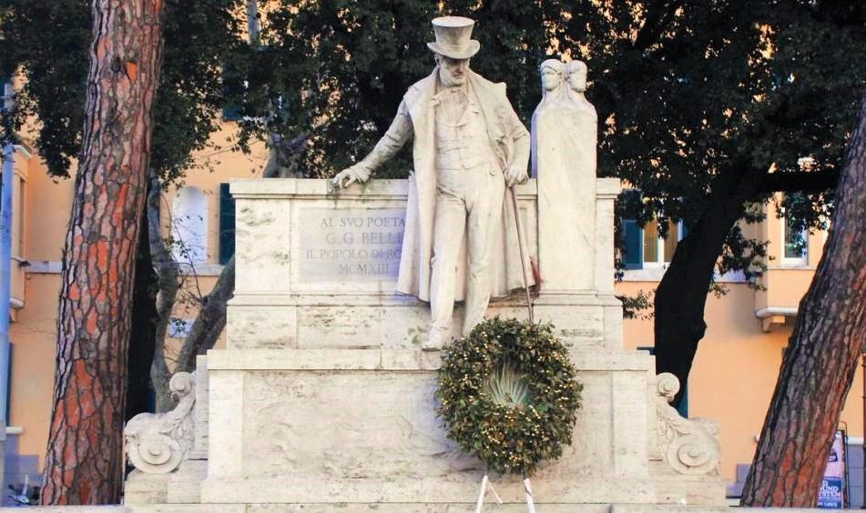 Roma - Trastevere - statua di Giuseppe Gioacchino Belli in piazza Belli