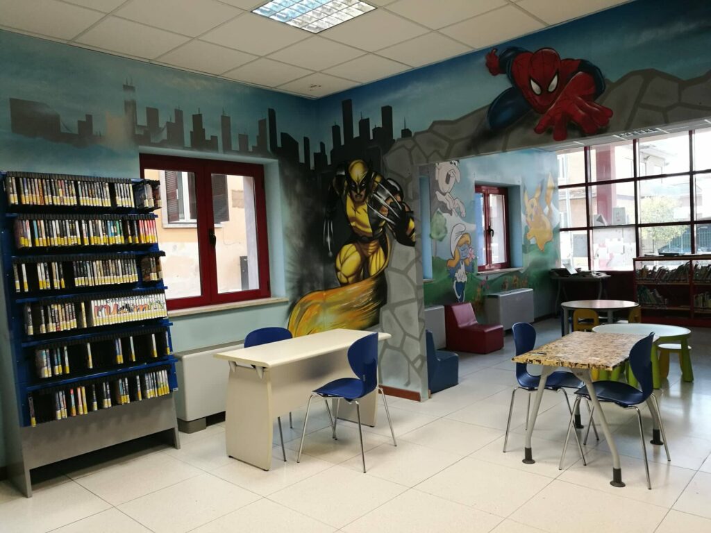 Sala ragazzi della Biblioteca civica di Pomezia