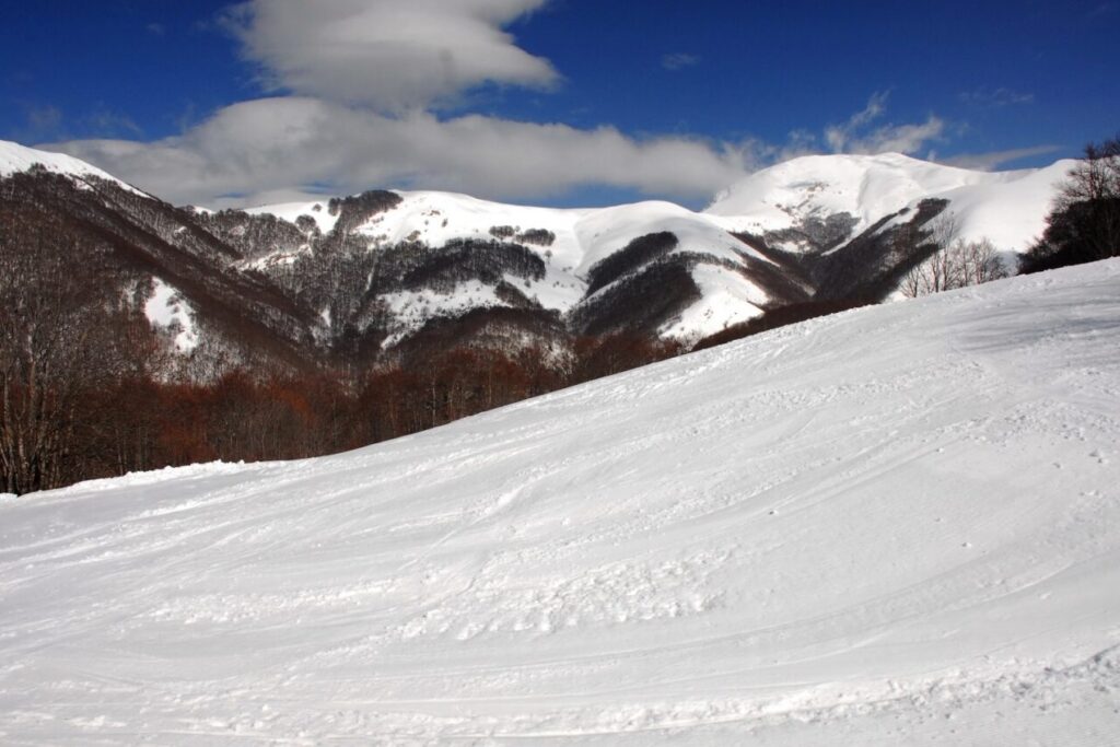 I monti di Leonessa d'inverno