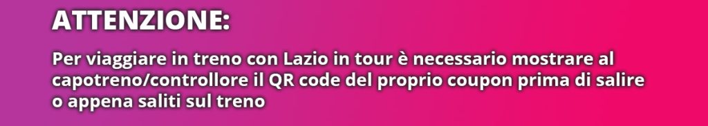 Disclaimer QR Code Lazio in Tour