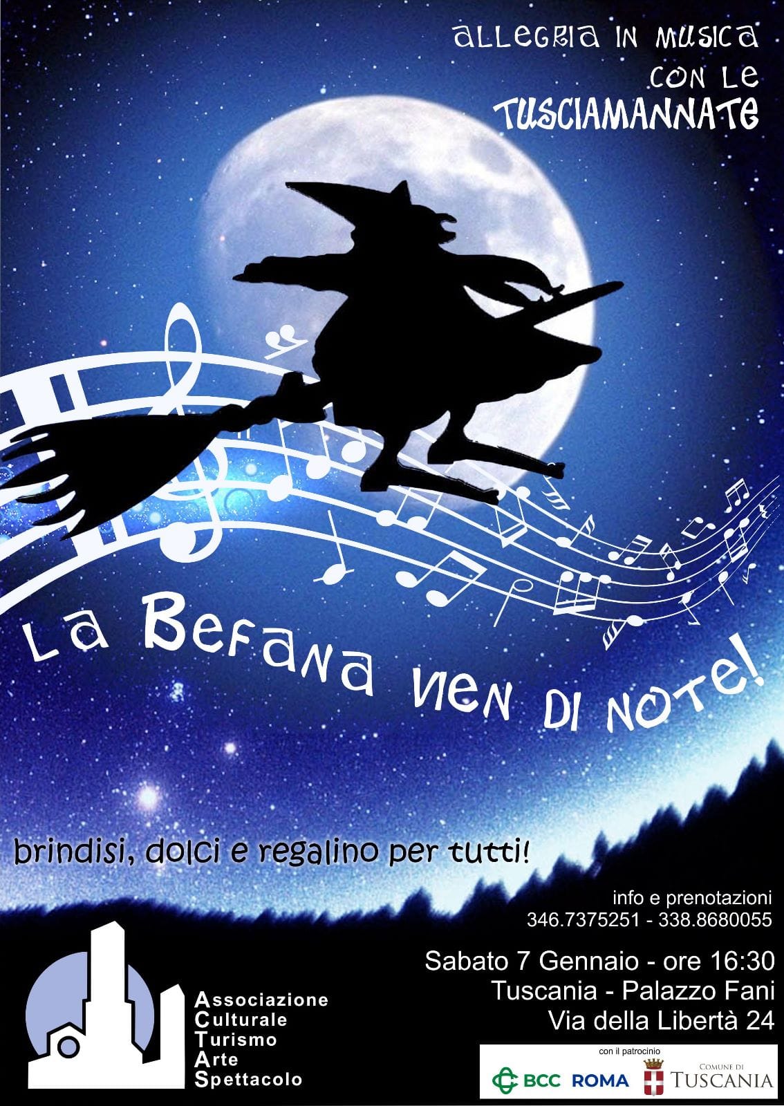 “La Befana vien di Note” a Tuscania VisitLazio