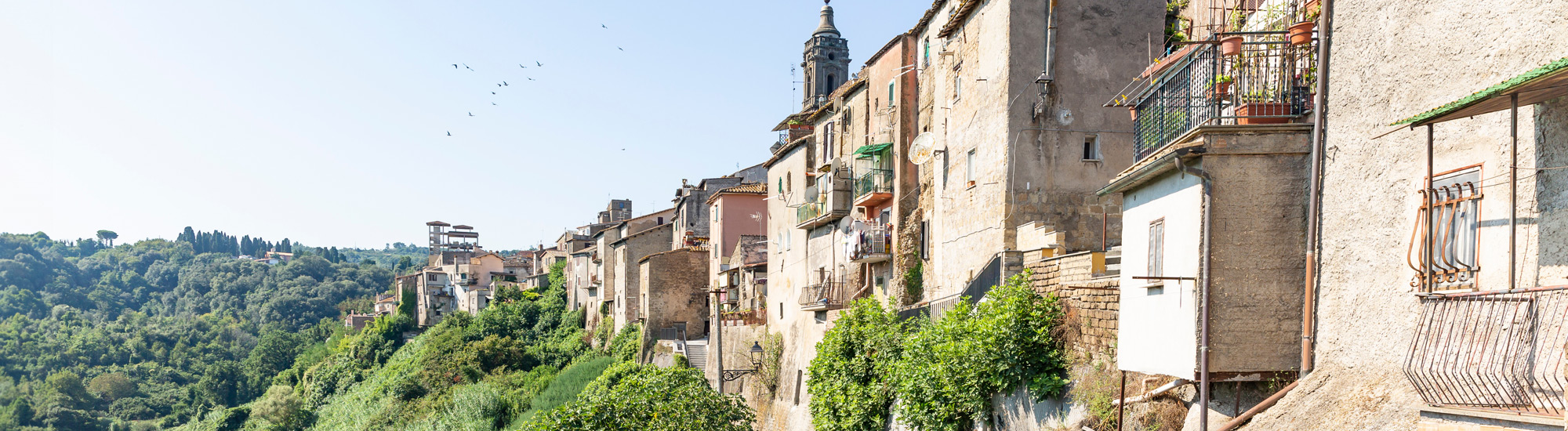 scorcio del paese di Campagnano di Roma