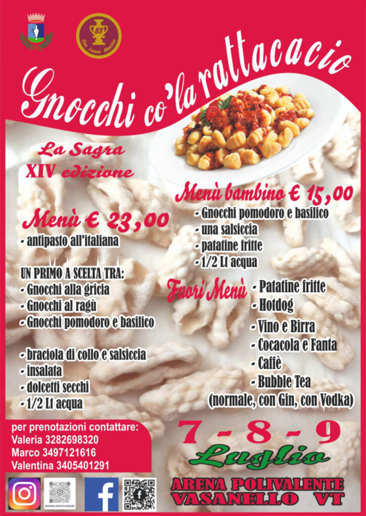 Locandina gnocchi co la rattacacio