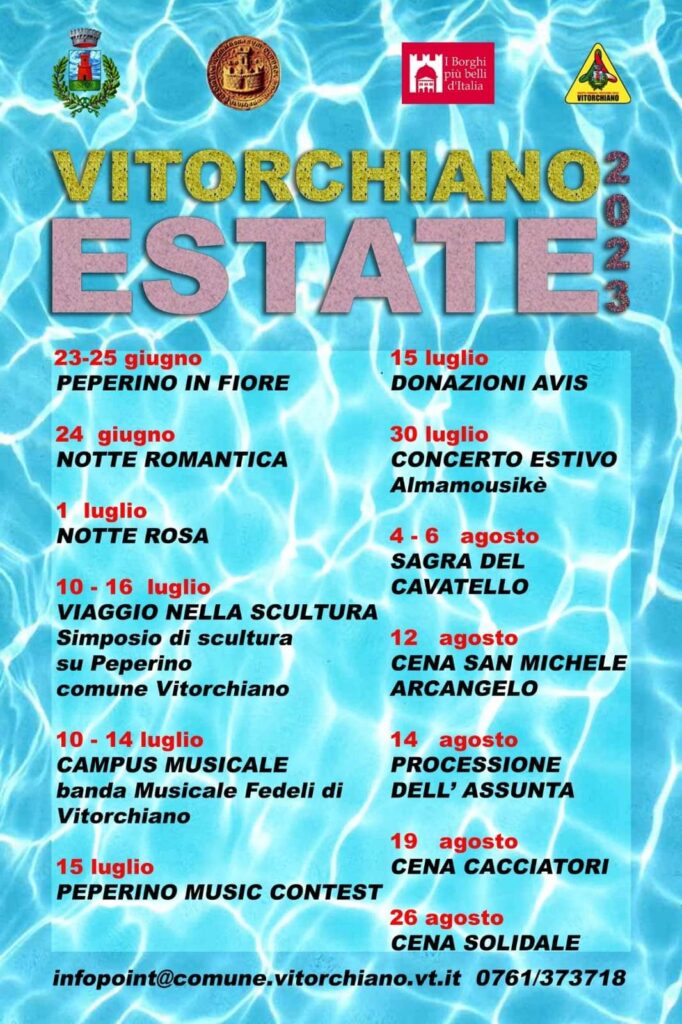 Locandina Vitorchiano Eventi Estate 2023