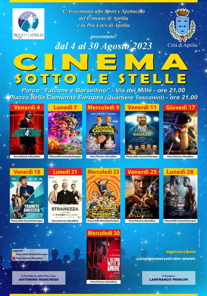 Aprilia Cinema-sotto-le-stelle Locandina