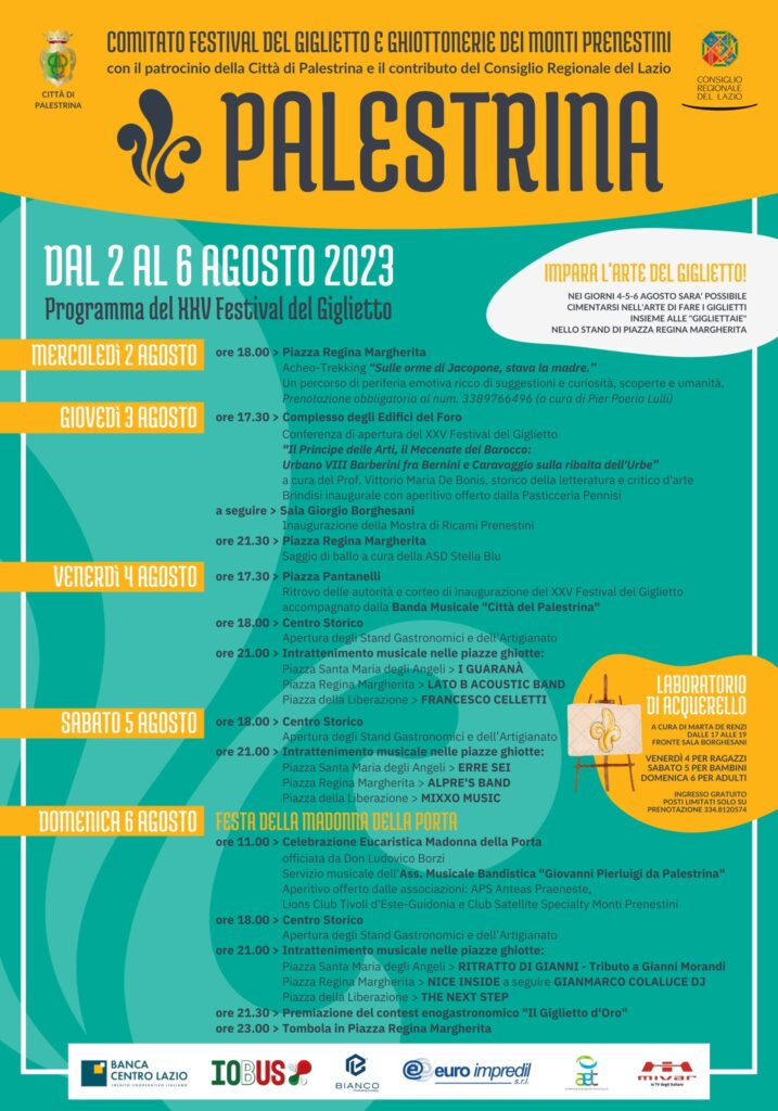 Locandina Festival Giglietto Palestrina