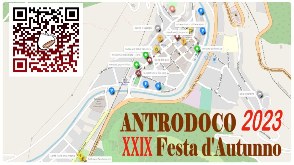 Festa autunno Antrodoco 2023 - Cartina telematica