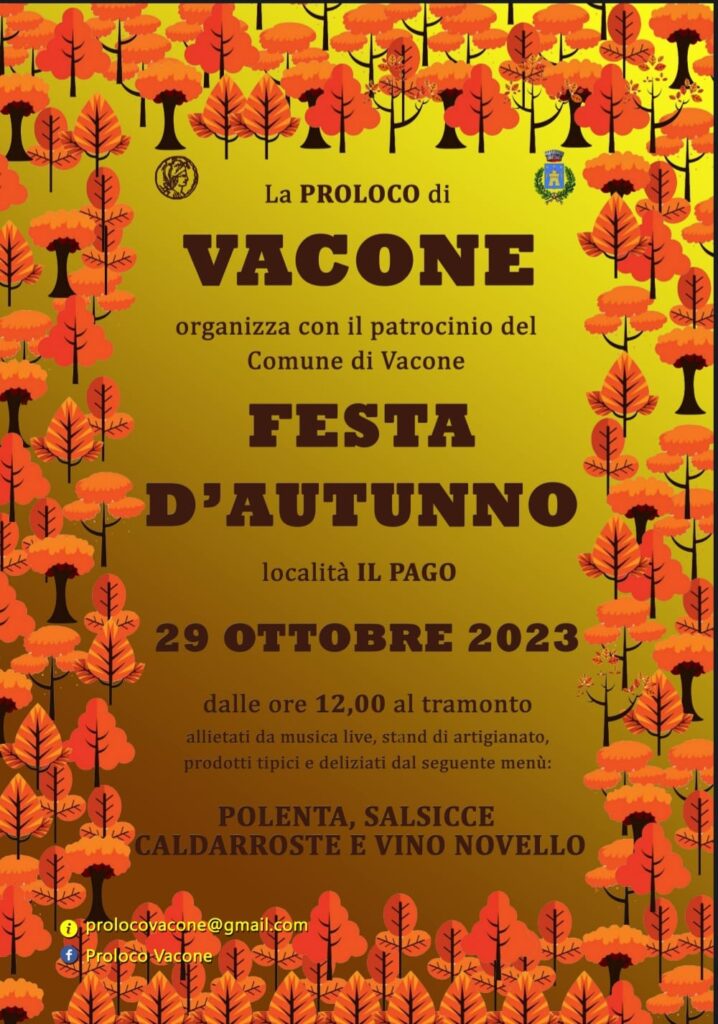 Festa dell'autunno Vacone 2023