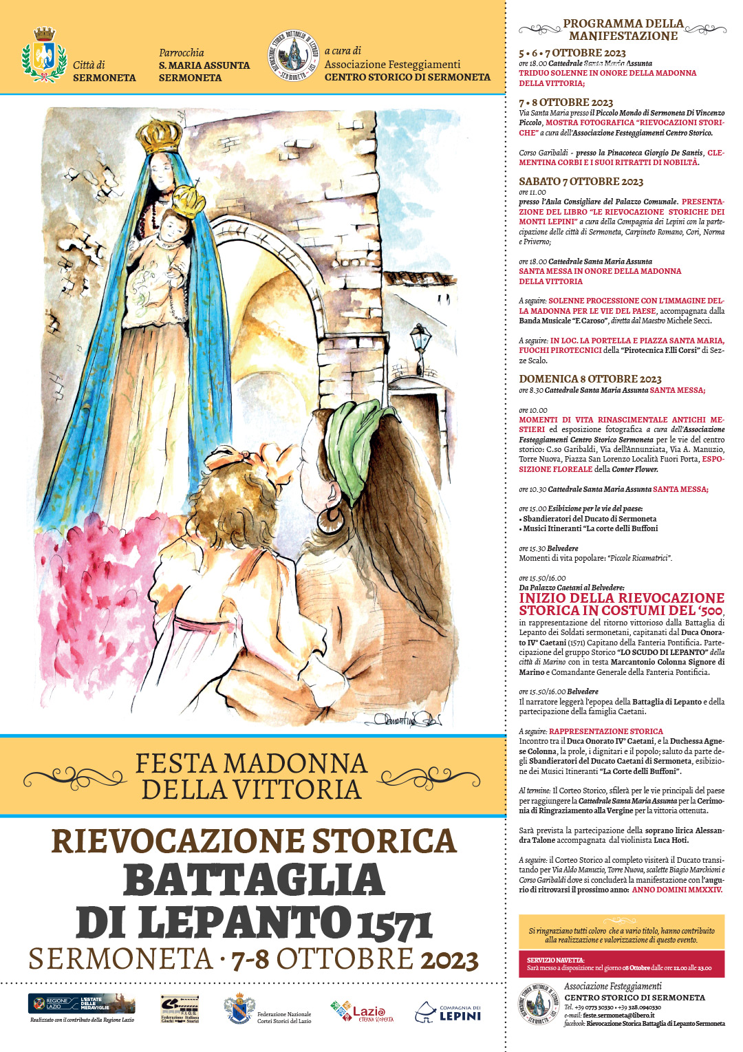 Locandina Rievocazione Storica Sermoneta 2023
