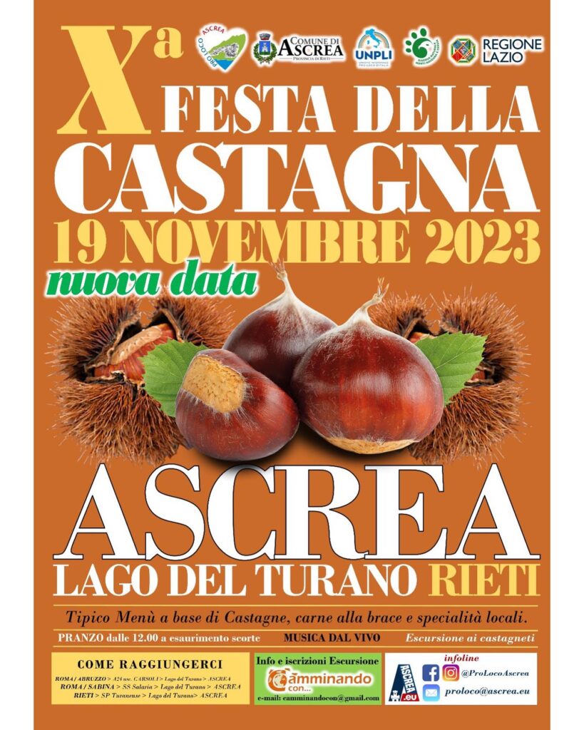 Sagra della Castagna Ascrea 2023 - nuova data