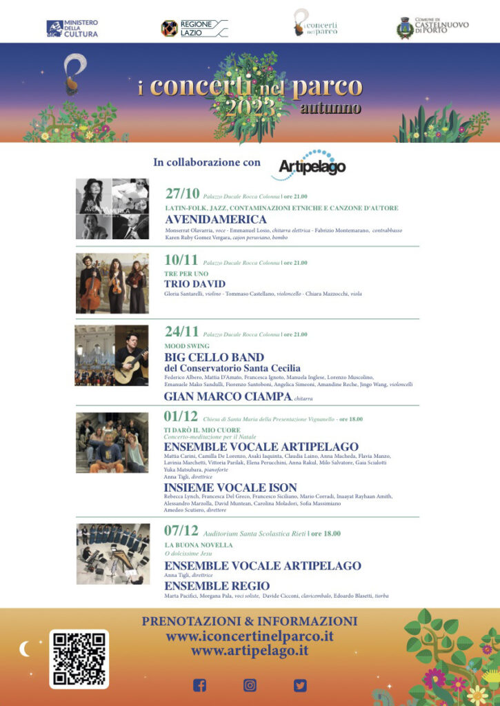 Locandina dei Concerti di Artipelago