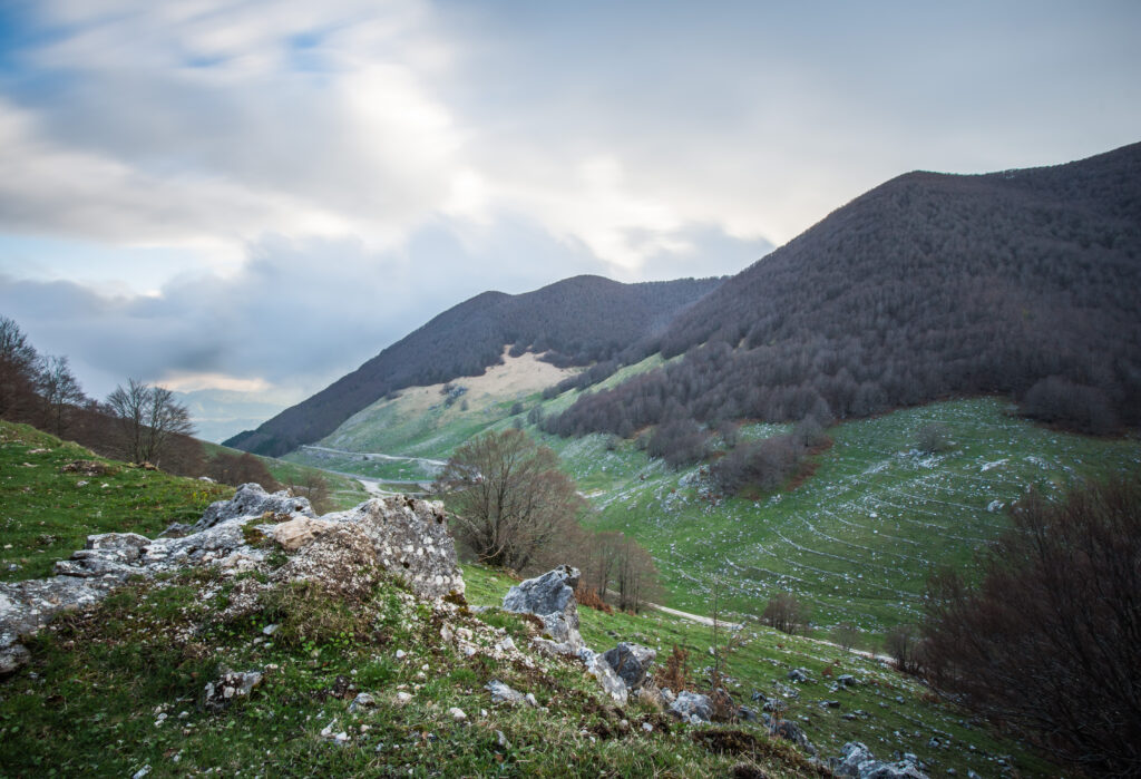 Veduta del Parco nella frazione di San Donato - Val di Comino, valico di Forca d'Acero