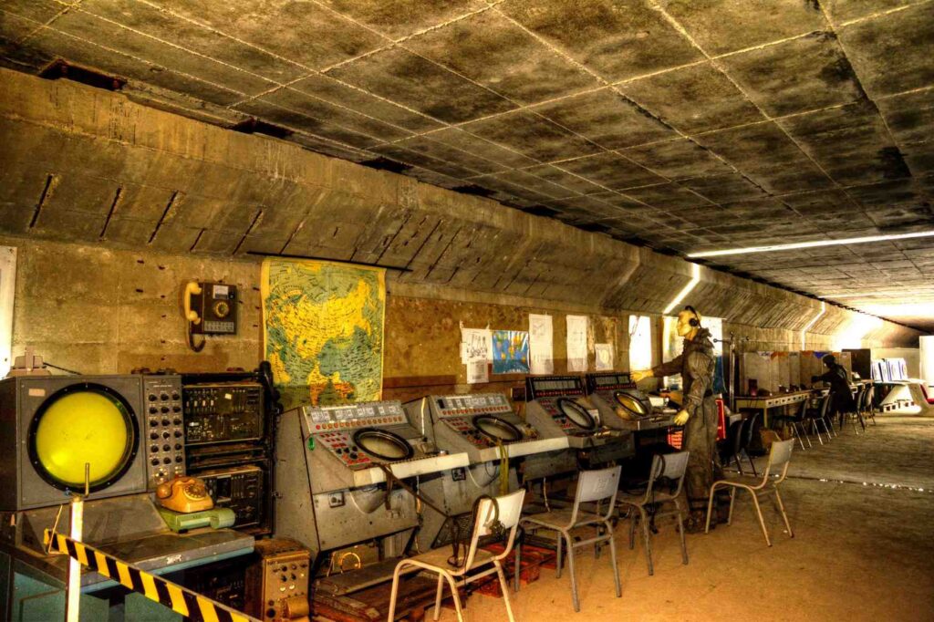 La sala radio della Seconda Guerra Mondiale nel Bunker