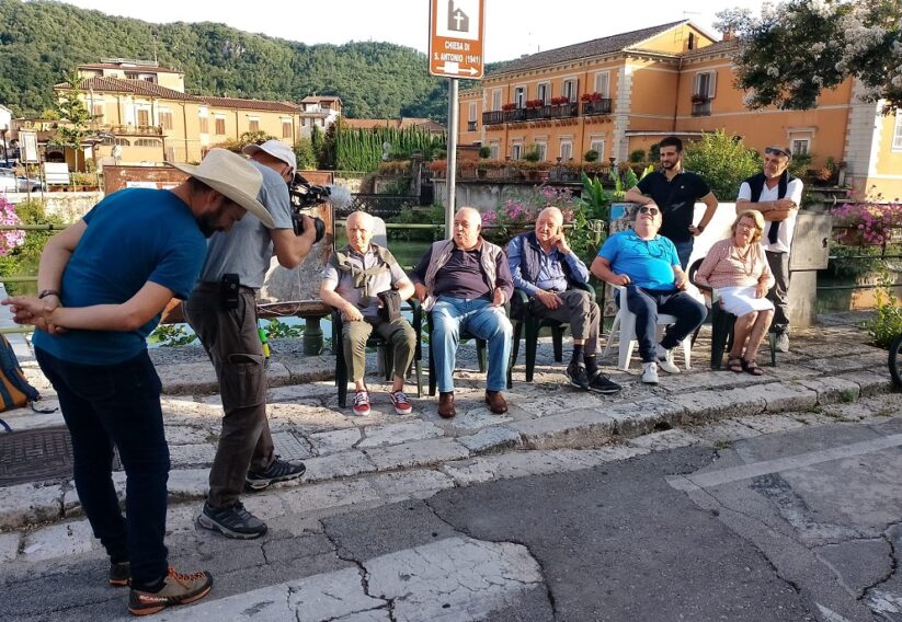 Le riprese a Isola del Liri per il Borgo dei Borghi 2024, foto da FB comuneisoladelliri