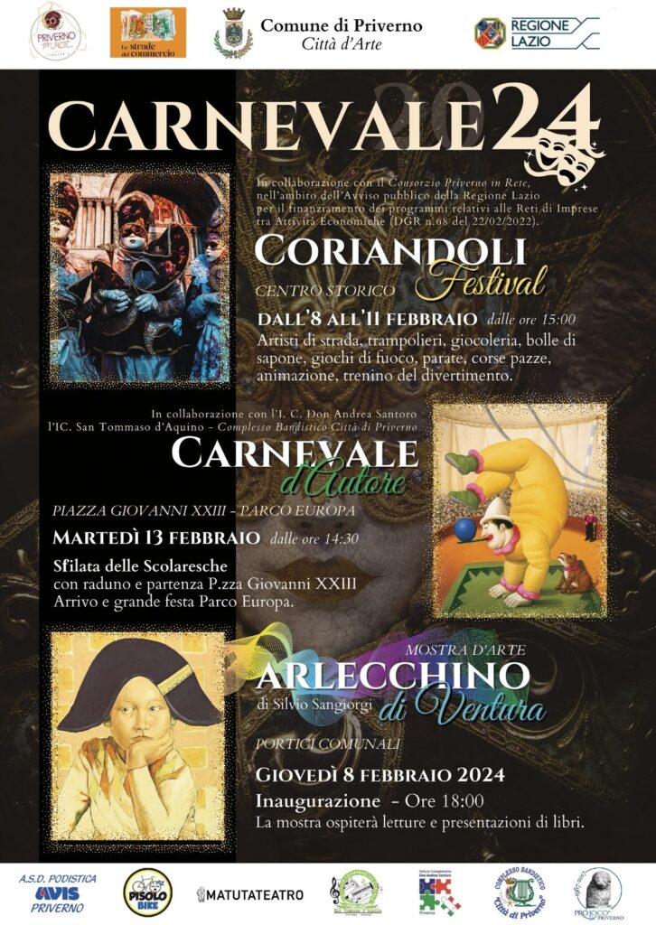 Locandina Carnevale a Priverno 2024