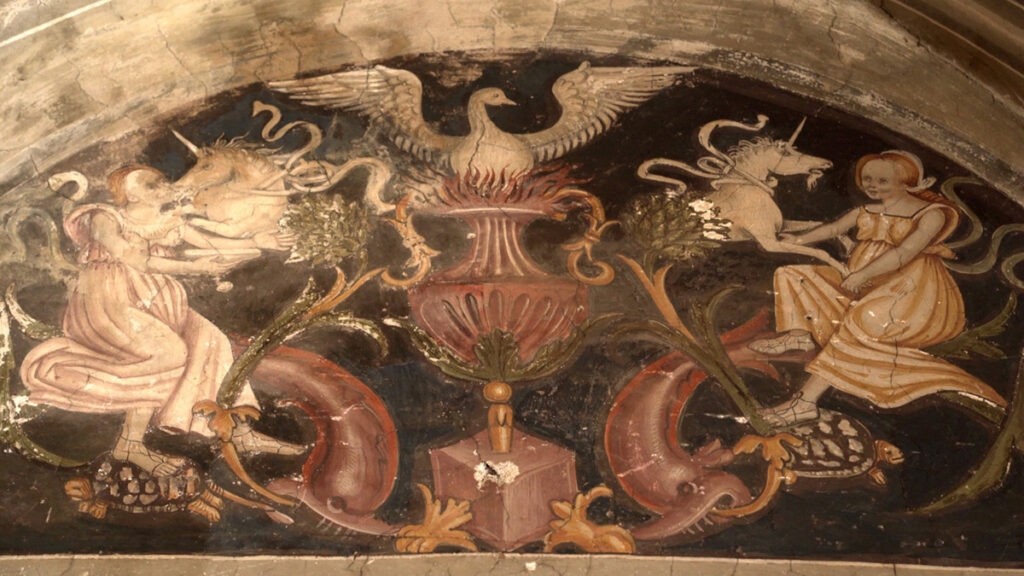 Castello di Carbognano, affreschi delle lunette - foto di Sigfrido Junior Hobel (Project Tuscia)