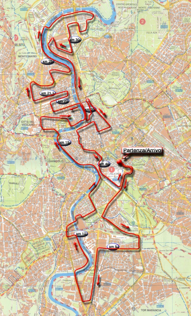 Il percorso della Maratona di Roma 2024