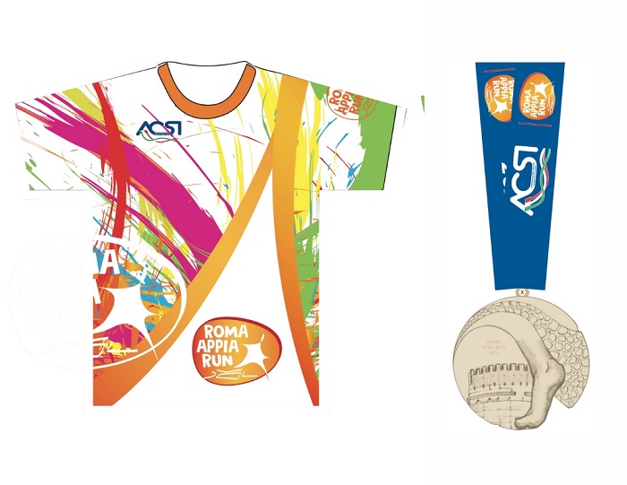 La maglia e la medaglia di Roma Appia Run 2024