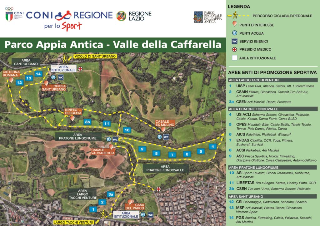 La mappa del Villaggio dello Sport