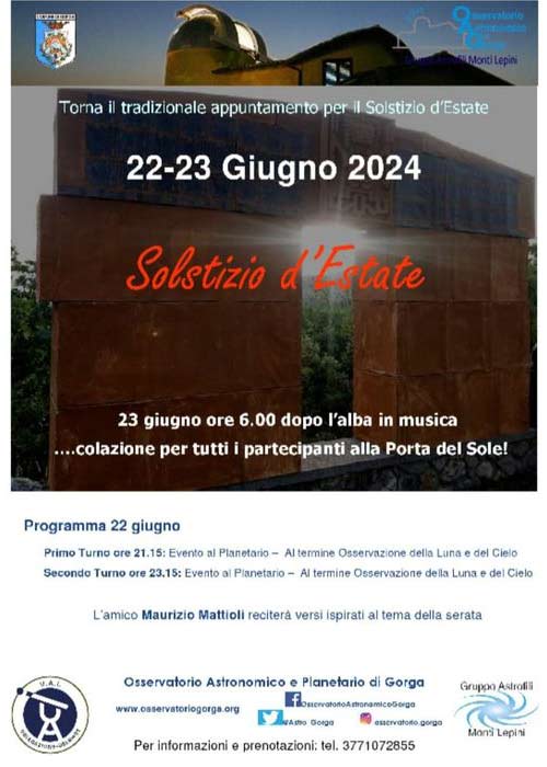 Locandina solstizio d'estate di Gorga