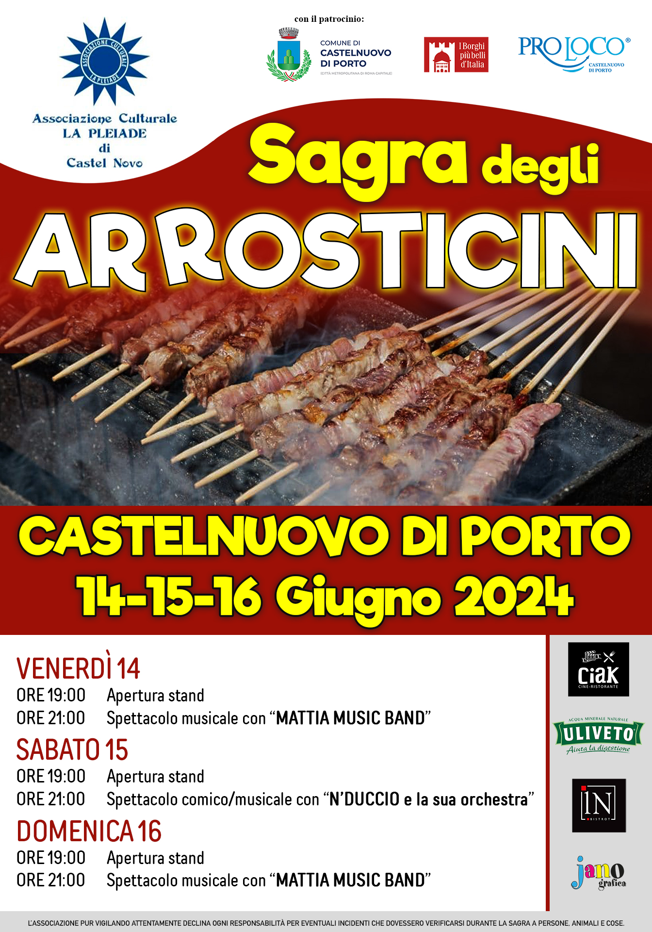 locandina della Sagra-arrosticini-Castelnuovo-di-Porto-2024