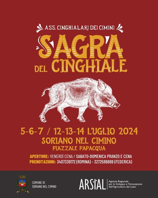 locandina sagra del cinghiale a Soriano nel Cimino