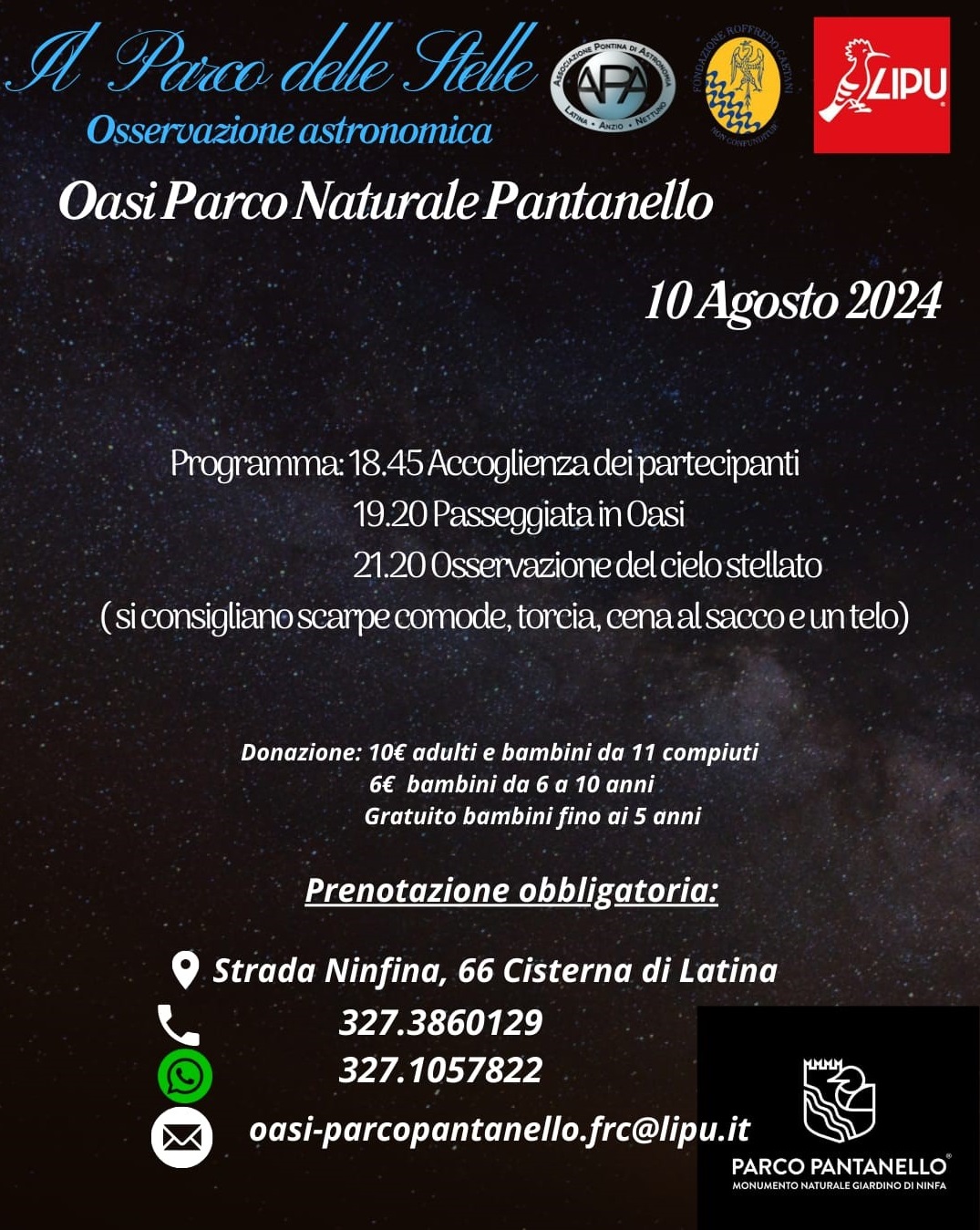 Locandina Pantanello 10 agosto 2024