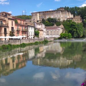 Fotografia della Cascata di Isola Liri vista dal Ponte