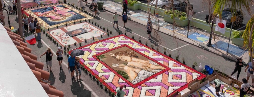 Tappeto floreale di Genzano - Facebook @Chalk Festival