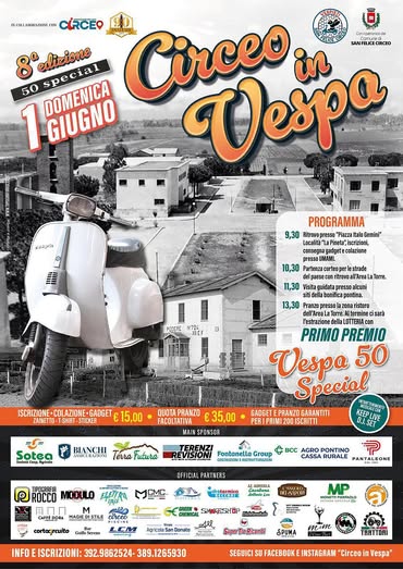 Locandina raduno Vespisti a San Felice Circeo