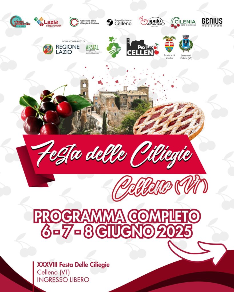 locandina festa delle ciliegie a Celleno 2025