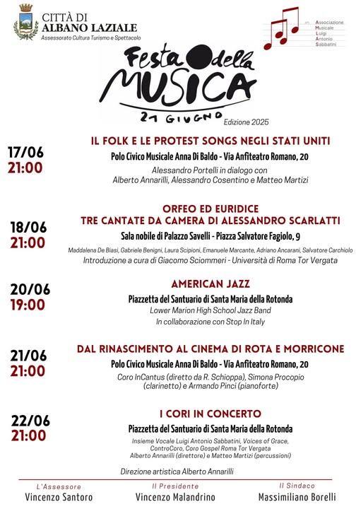Locandina Albano in Musica 2025