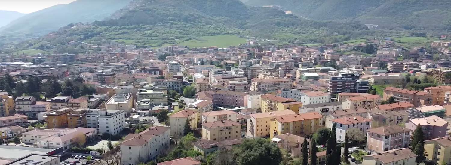 foto di testata di colleferro in veduta aerea