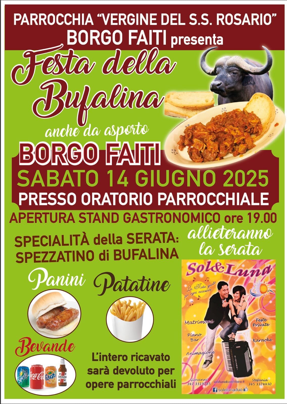Locandina della Festa della Bufalina a Latina in località Borgo Faiti