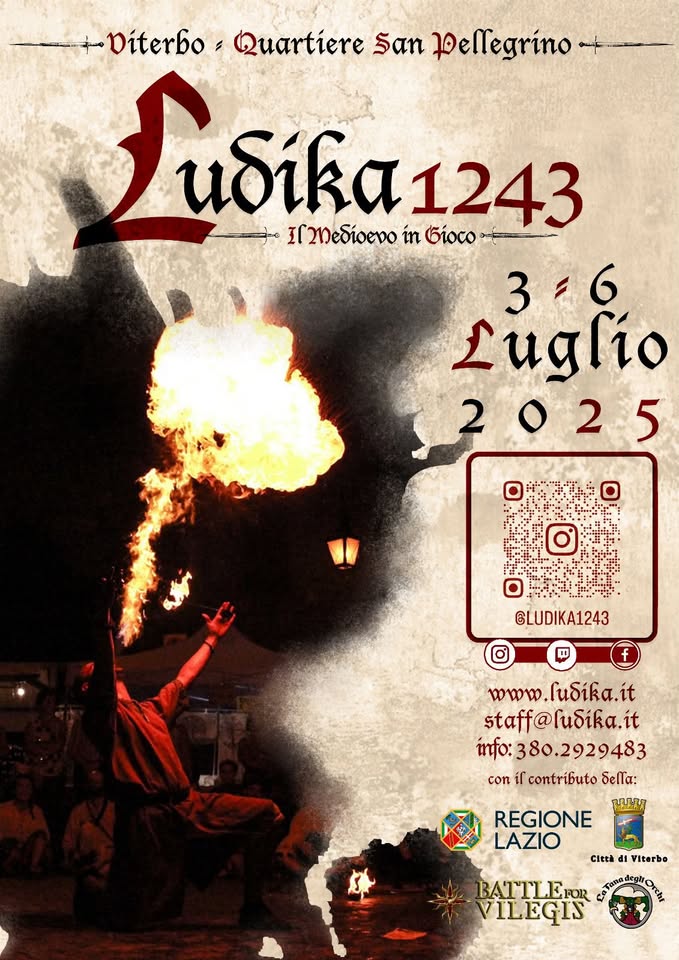 Locandina evento Ludika 1243, festa medievale a Viterbo