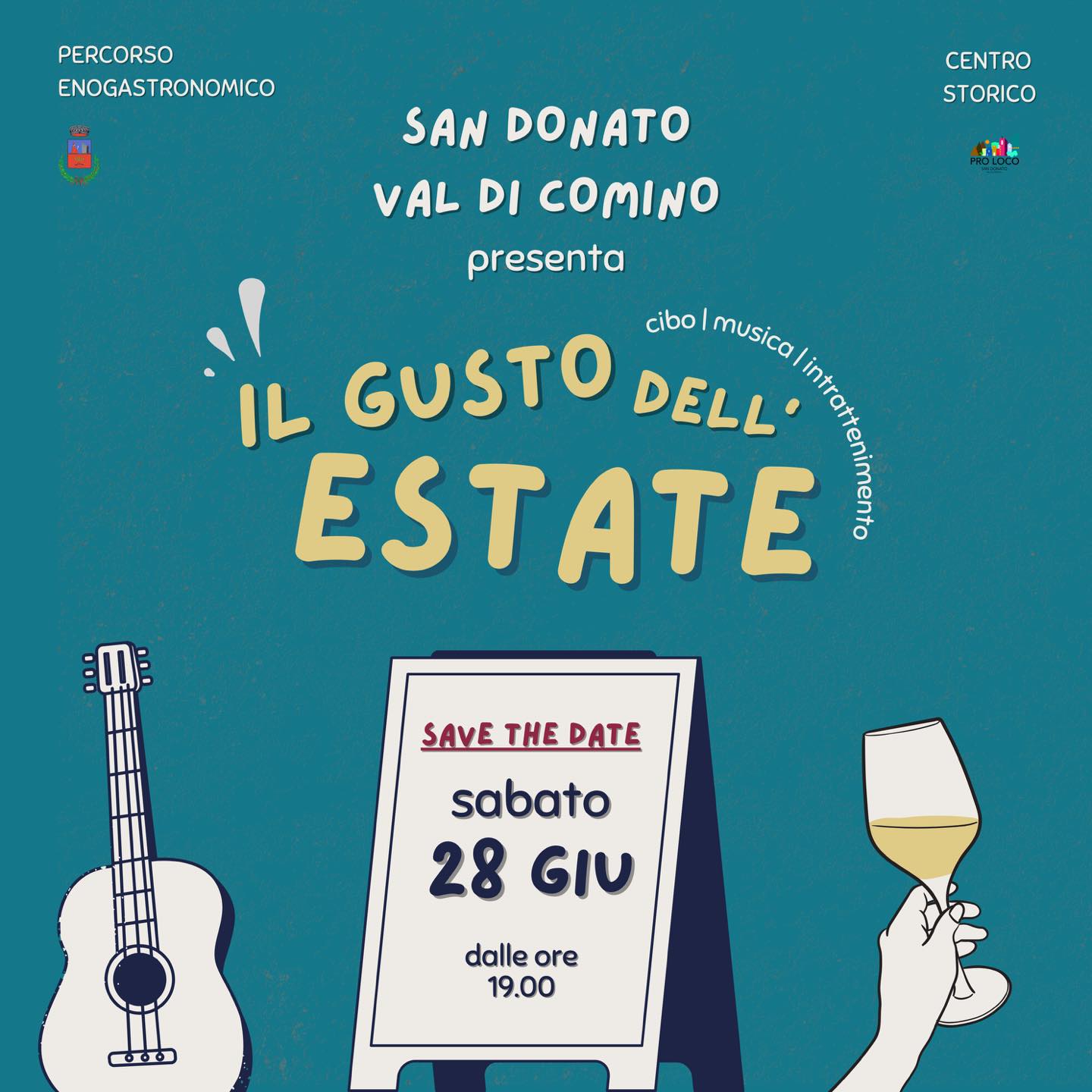Locandina dell'iniziativa "Il Gusto dell'Estate" a San Donato val di Comino