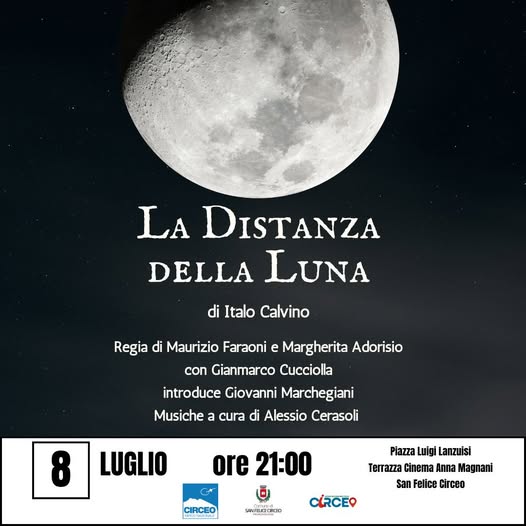 Locandina dell'Evento "La distanza della Luna" a San Felice Circeo