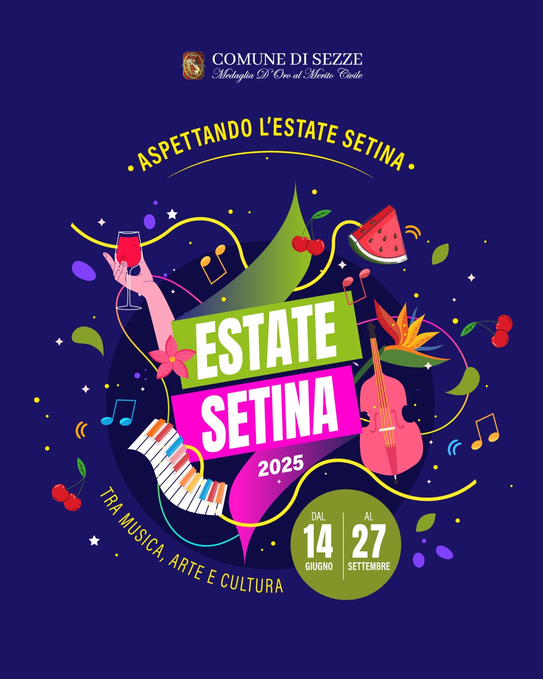 Locandina eventi dell'estate di Sezze