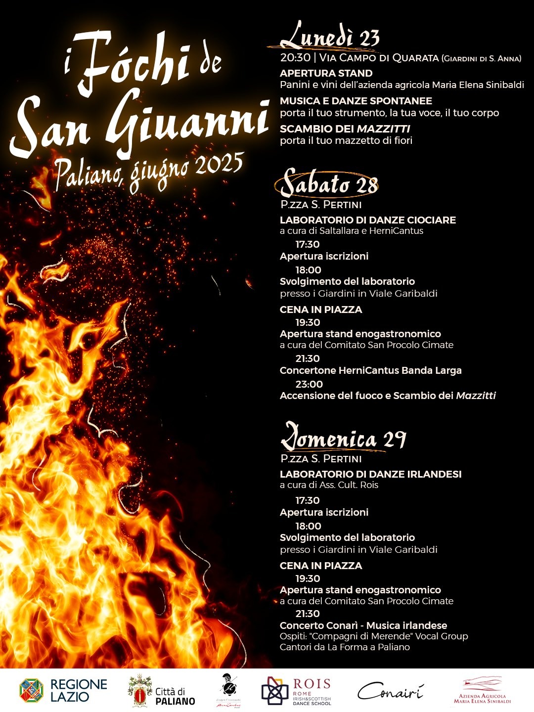 Locandina I fòchi de San Giuanni