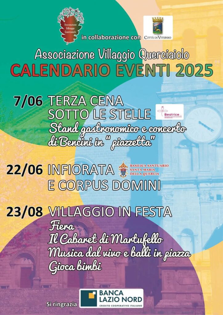 Locandina infiorata a La Quercia 2025 Viterbo