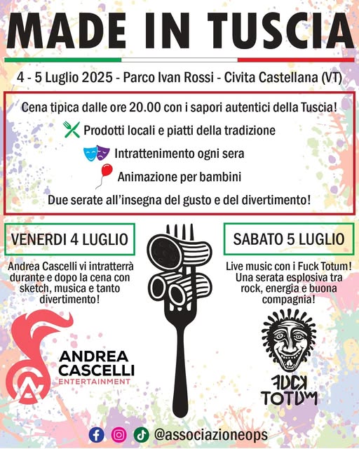 Locandina dell'iniziativa Made In Tuscia