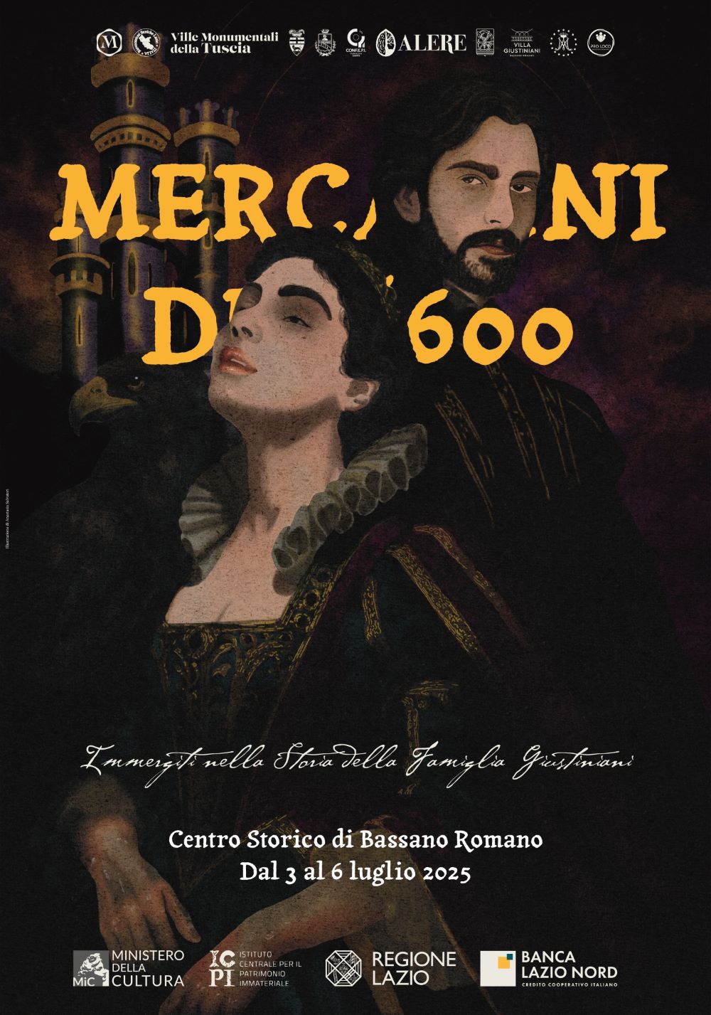 Locandina dell'Iniziativa "Mercatini del 600"a Bassano Romano