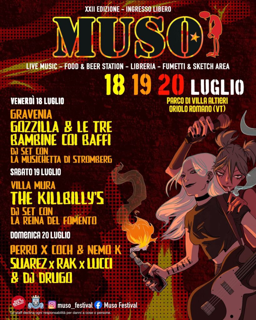 Locandina del Muso Festival di Oriolo Romano