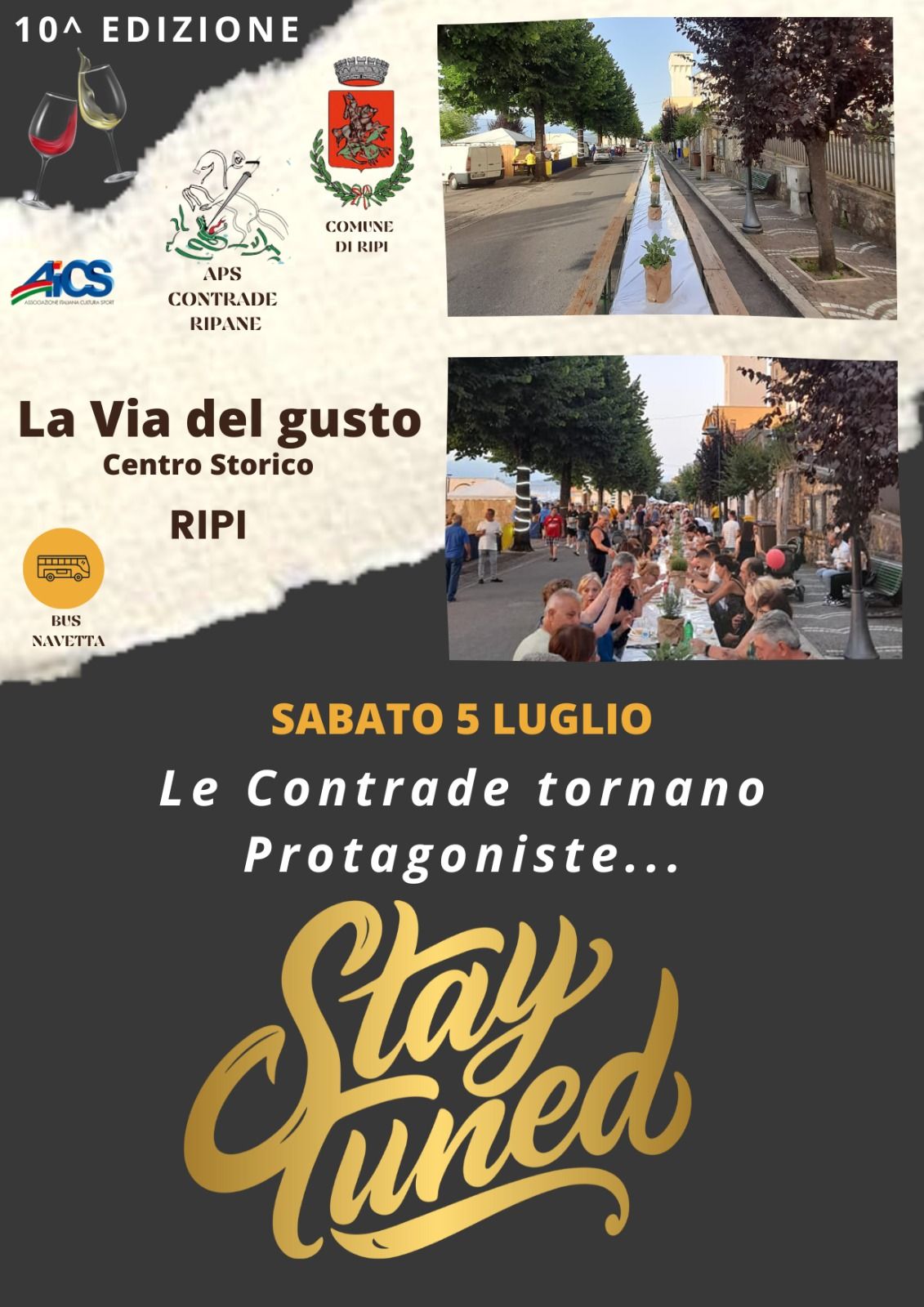 Locandina dell'iniziativa "Le vie del gusto" a Ripi