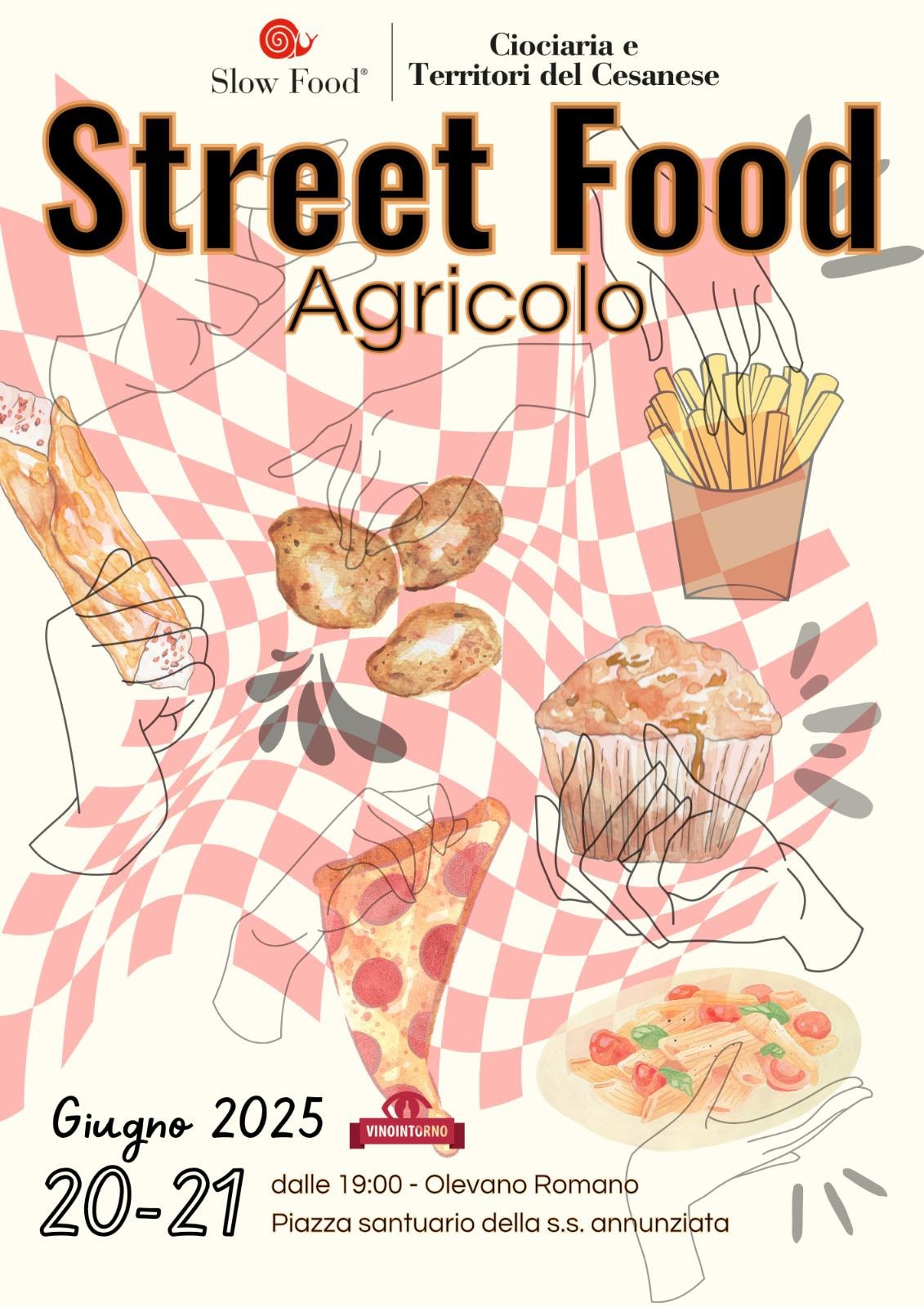 locandina dello Street Food agricolo ad Olevano Romano